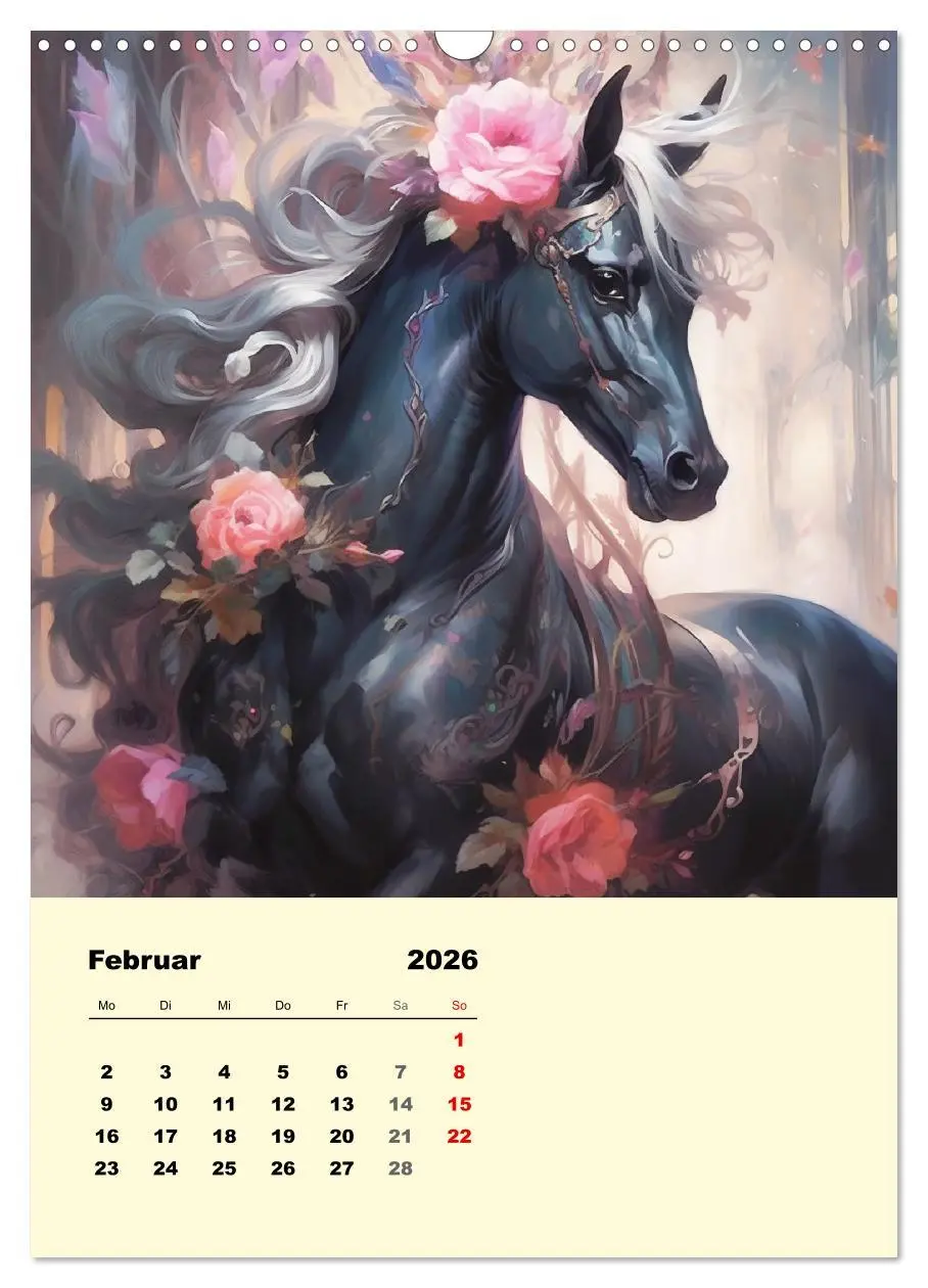 Bild: 9783516316407 | Pferde im romantischen Barockstil (Wandkalender 2026 DIN A3 hoch),...
