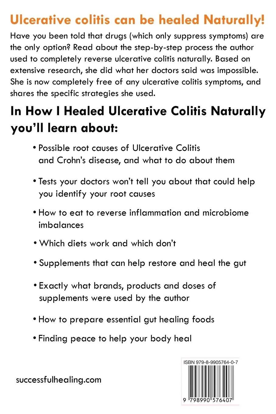 Rückseite: 9798990576407 | How to Heal Ulcerative Colitis Naturally | A. Ball (u. a.) | Buch