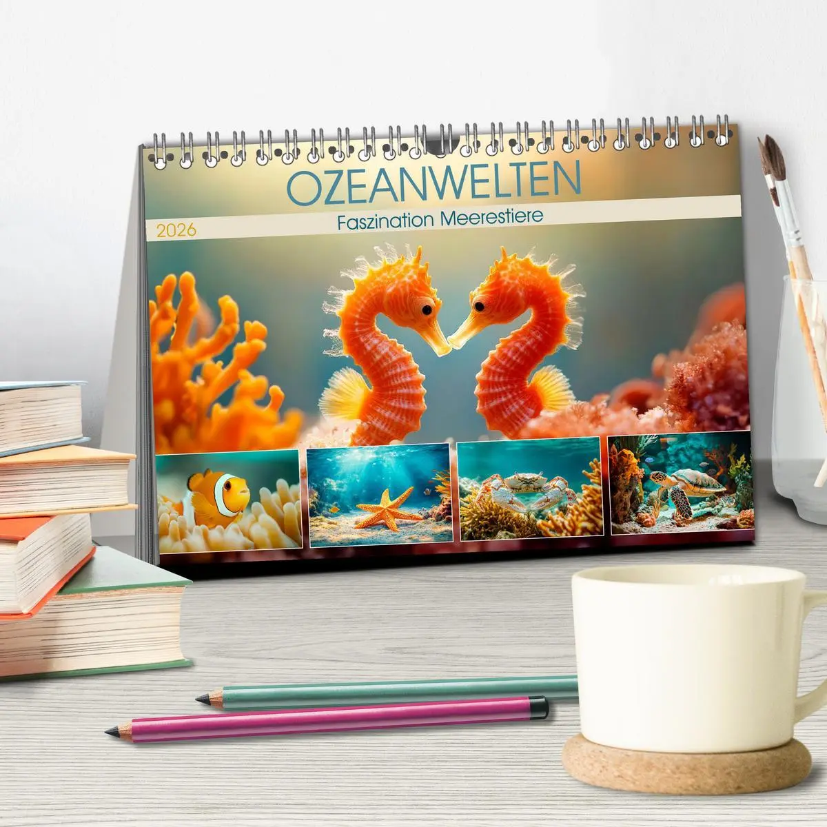 Bild: 9783516166507 | OZEANWELTEN Faszination Meerestiere (Tischkalender 2026 DIN A5...