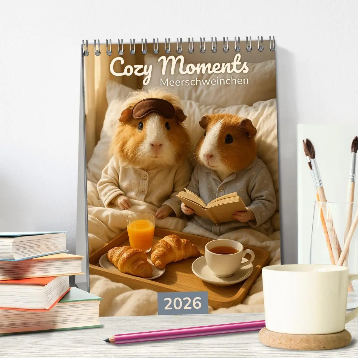 Bild: 9783516926507 | Cozy Moments - Meerschweinchen Kalender (Tischkalender 2027 DIN A5...