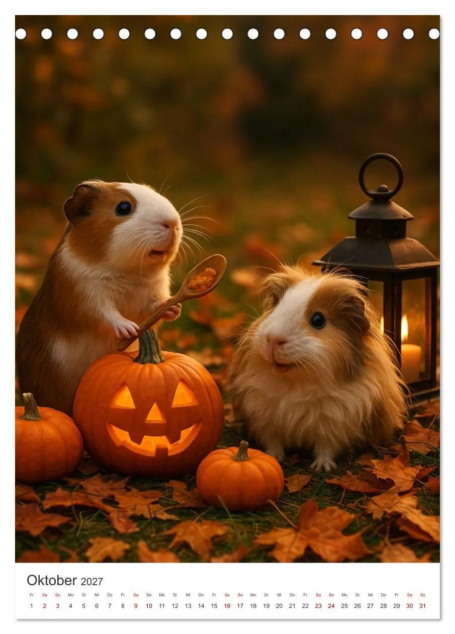 Bild: 9783516926507 | Cozy Moments - Meerschweinchen Kalender (Tischkalender 2027 DIN A5...