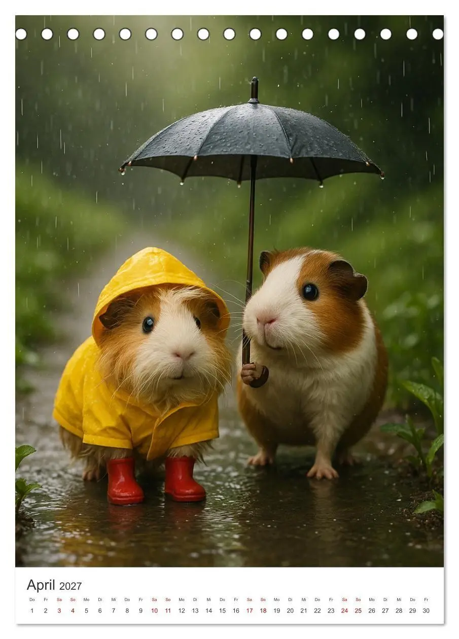 Bild: 9783516926507 | Cozy Moments - Meerschweinchen Kalender (Tischkalender 2027 DIN A5...