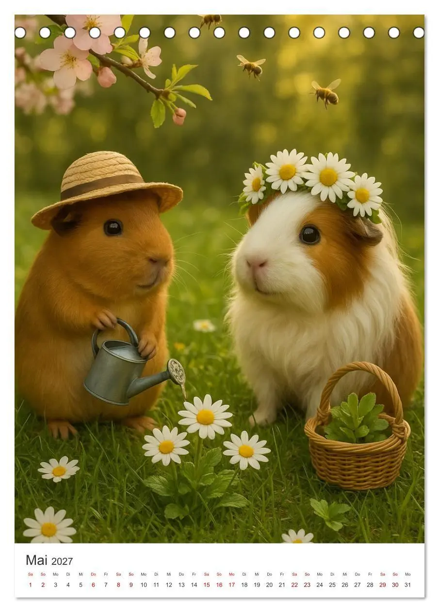 Bild: 9783516926507 | Cozy Moments - Meerschweinchen Kalender (Tischkalender 2027 DIN A5...