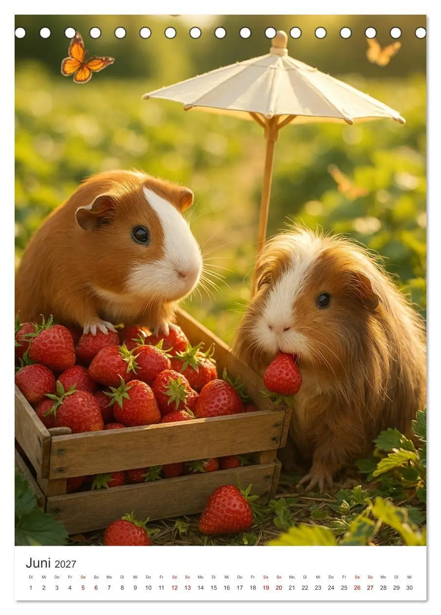 Bild: 9783516926507 | Cozy Moments - Meerschweinchen Kalender (Tischkalender 2027 DIN A5...