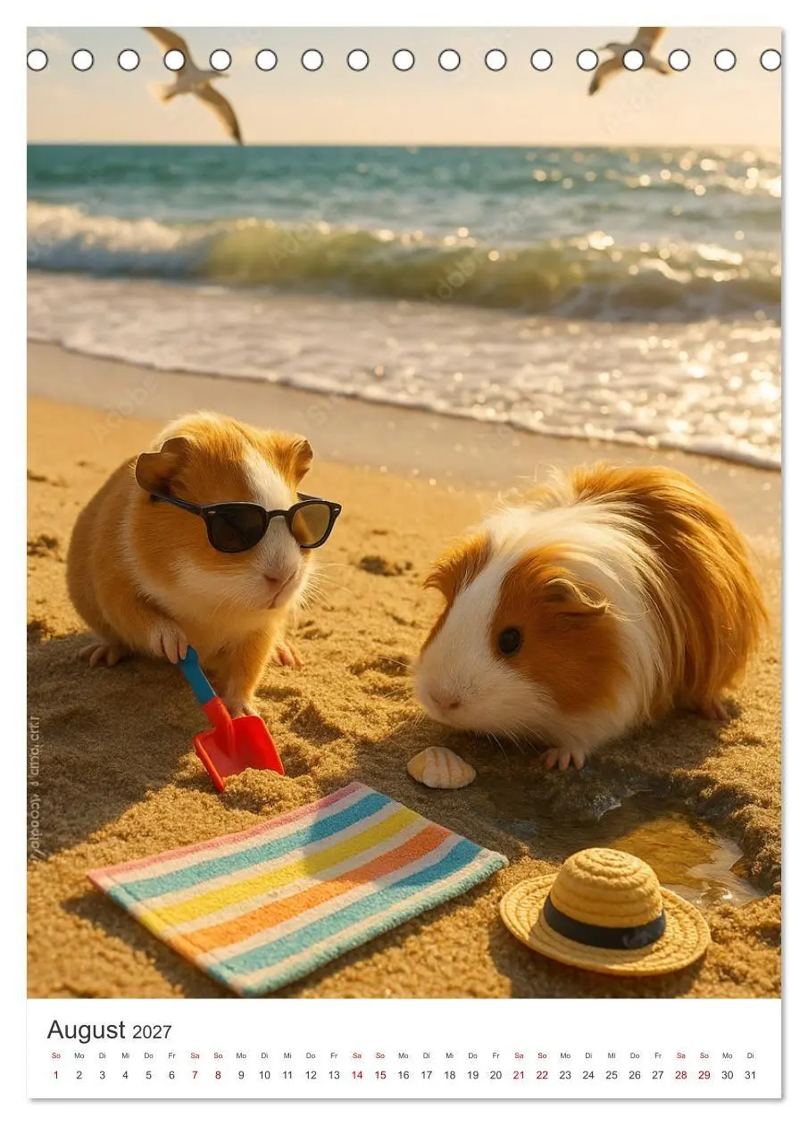 Bild: 9783516926507 | Cozy Moments - Meerschweinchen Kalender (Tischkalender 2027 DIN A5...