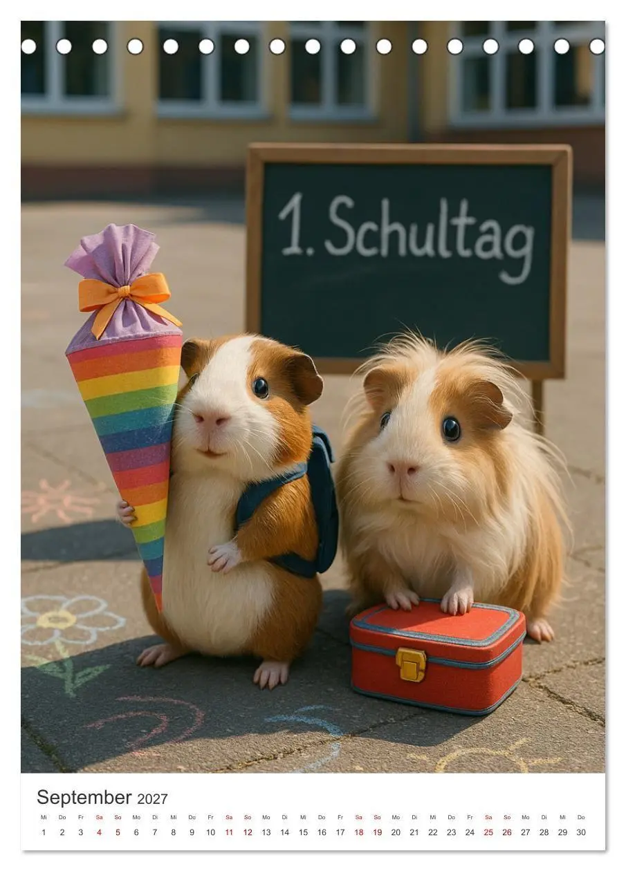 Bild: 9783516926507 | Cozy Moments - Meerschweinchen Kalender (Tischkalender 2027 DIN A5...