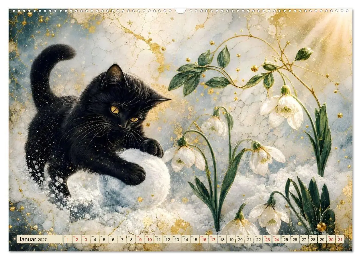 Bild: 9783594386507 | Floras Samtpfoten (Wandkalender 2027 DIN A2 quer), CALVENDO...