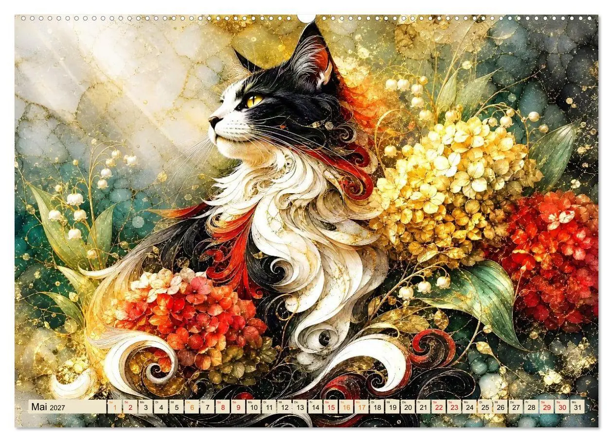 Bild: 9783594386507 | Floras Samtpfoten (Wandkalender 2027 DIN A2 quer), CALVENDO...