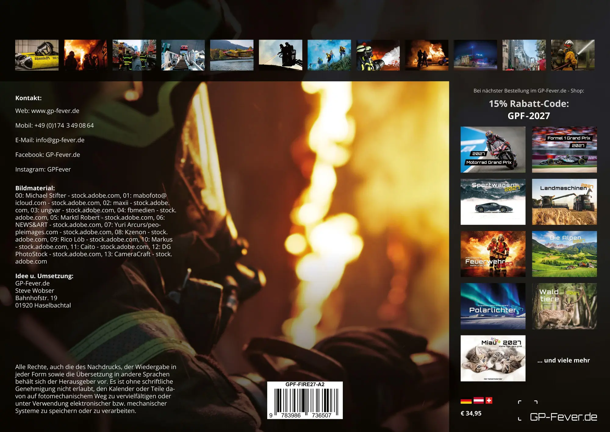 Bild: 9783986736507 | FIREFIGHTER - Retter in der Not - Feuerwehr - 2027 - Kalender DIN A2