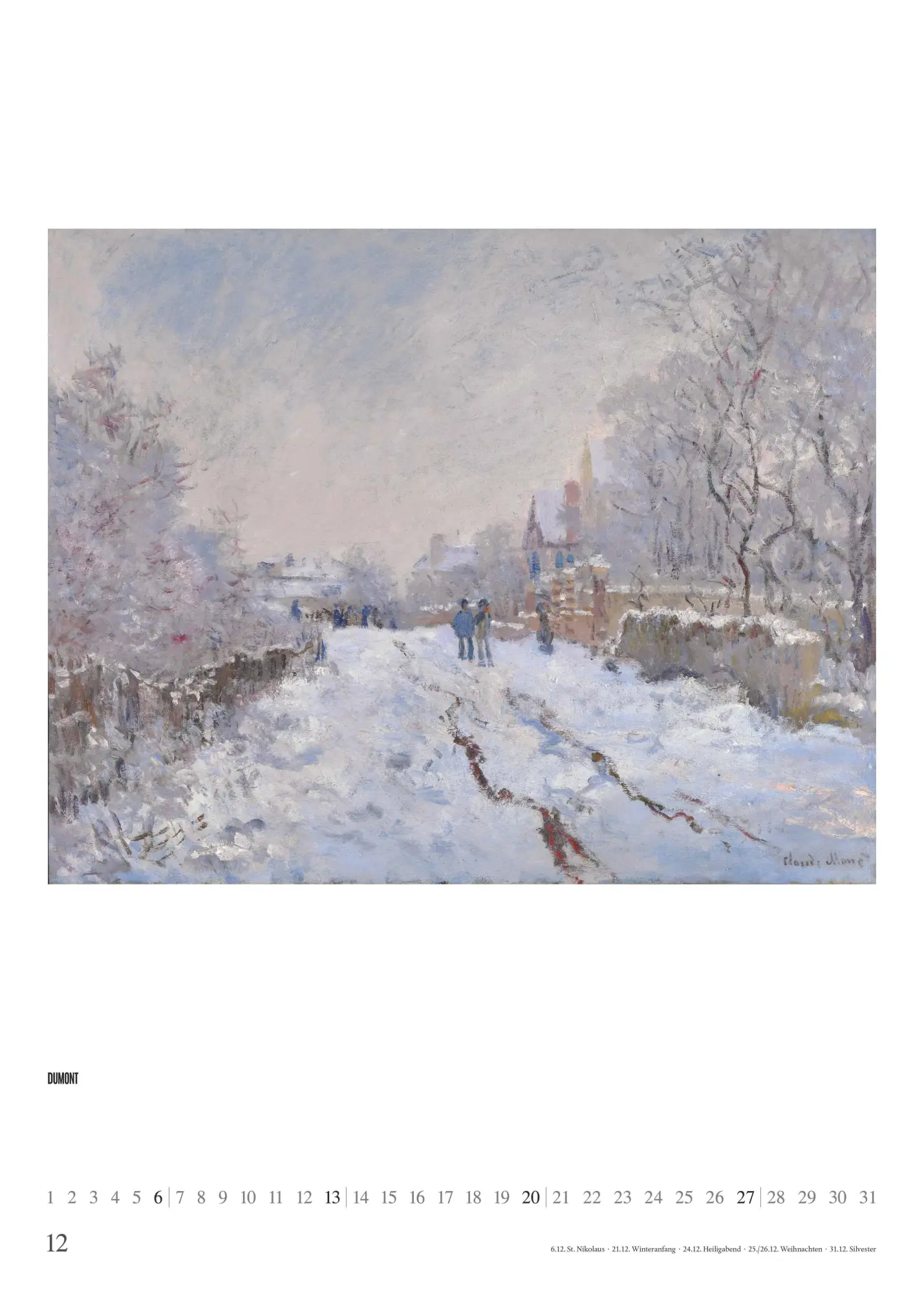 Bild: 4069095006607 | Claude Monet 2026 - Kunst-Kalender - Poster-Kalender - 50x70 | 3 S.