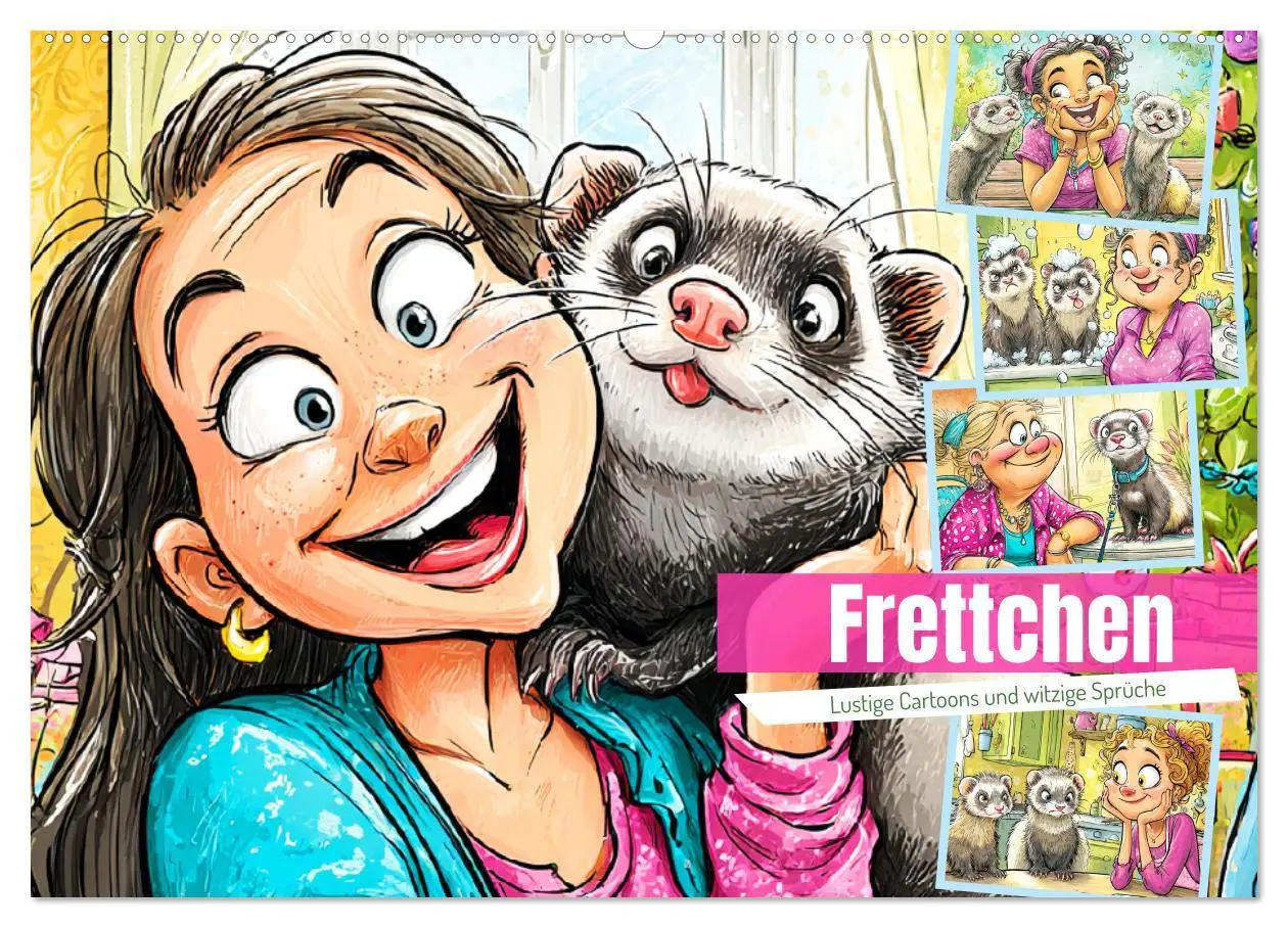Cover: 9783516606607 | Frettchen. Lustige Cartoons und witzige Sprüche (Wandkalender 2026...