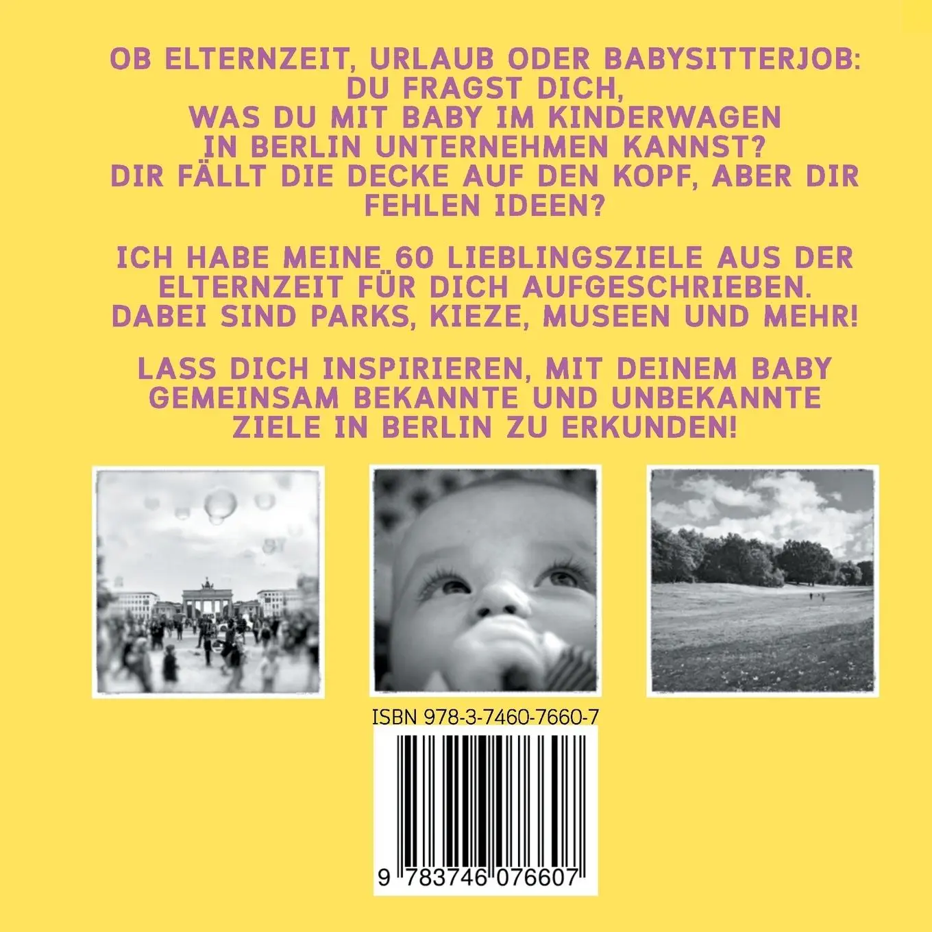 Rückseite: 9783746076607 | Berlin entdecken mit Kinderwagen | 60 Inspirationen | Céline Baur