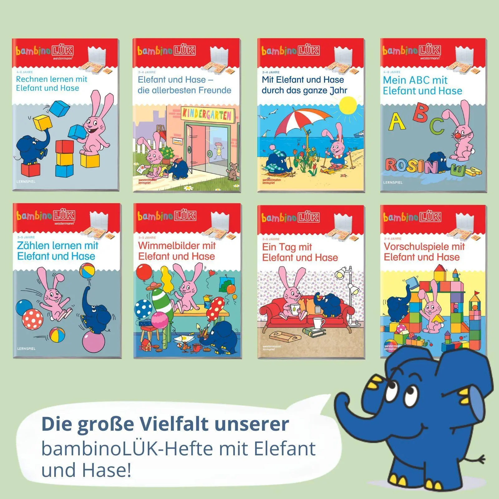 Bild: 9783837776607 | bambinoLÜK-Set. Elefant und Hase - die allerbesten Freunde | Broschüre