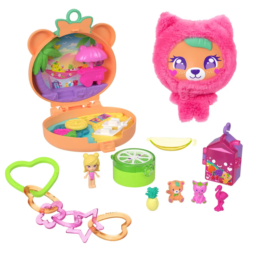 Bild: 194735346707 | Polly Pocket Plüsch Schatulle | Offene Verpackung | JKC79 | Deutsch