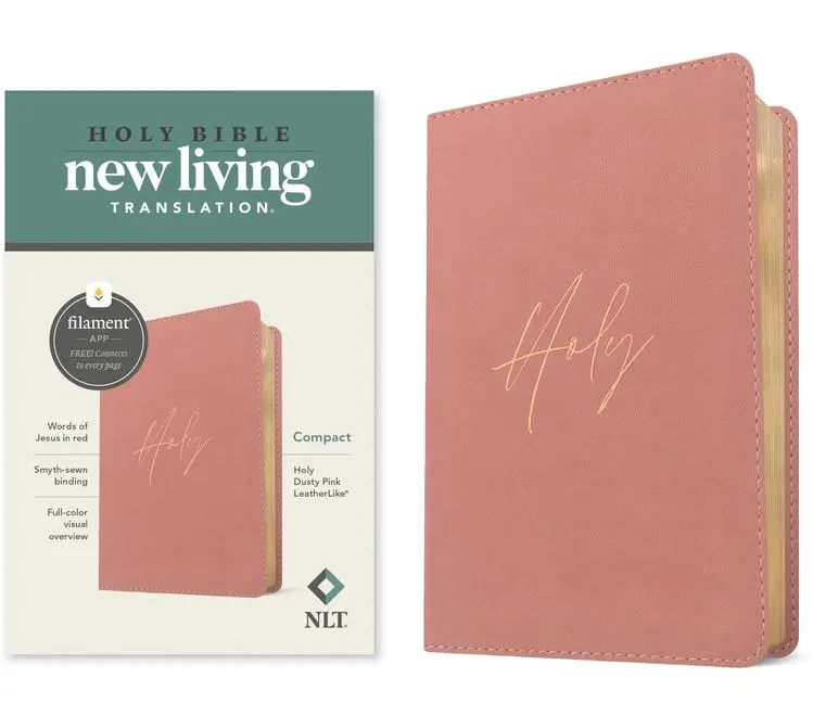 Cover: 9781496486707 | NLT Compact Bible, Filament Enabled (Leatherlike, Holy Dusty Pink,...