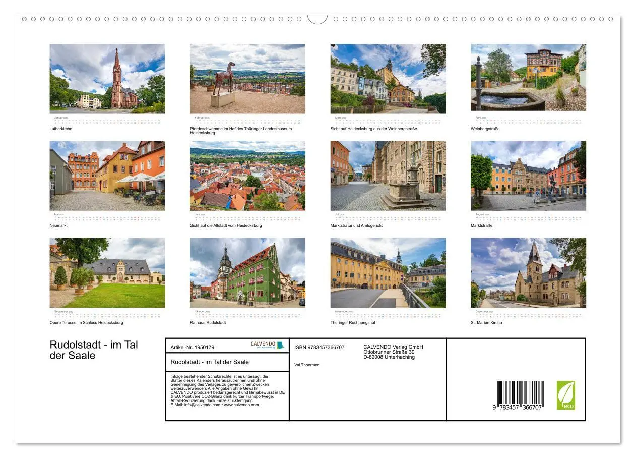 Bild: 9783457366707 | Rudolstadt - im Tal der Saale (hochwertiger Premium Wandkalender...
