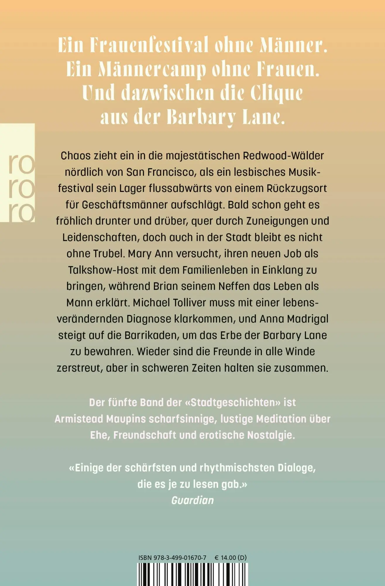 Rückseite: 9783499016707 | Am Busen der Natur | Armistead Maupin | Taschenbuch | Stadtgeschichten