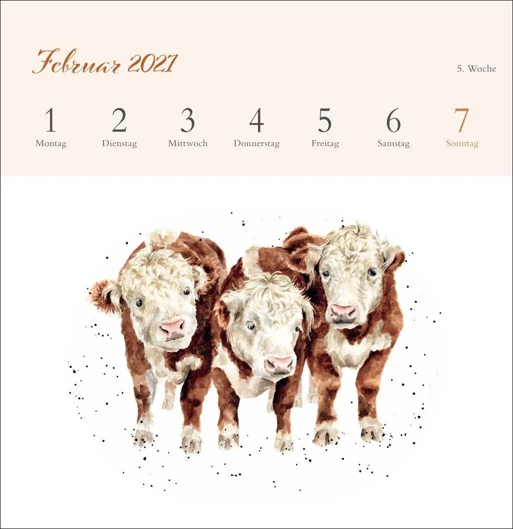 Bild: 9783756416707 | Hannah Dale: Happy Animals Premium-Postkartenkalender 2027 | Dale