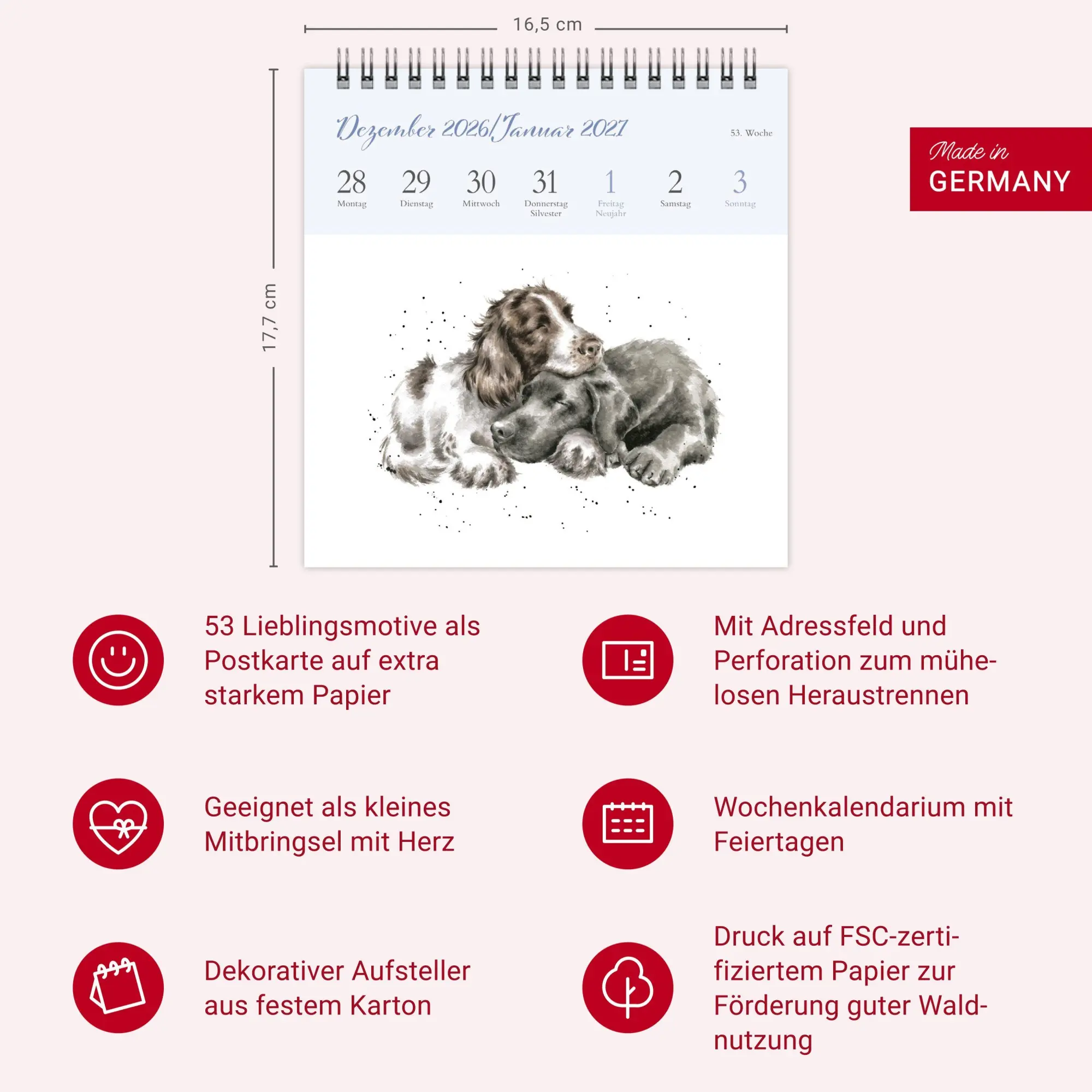 Bild: 9783756416707 | Hannah Dale: Happy Animals Premium-Postkartenkalender 2027 | Dale