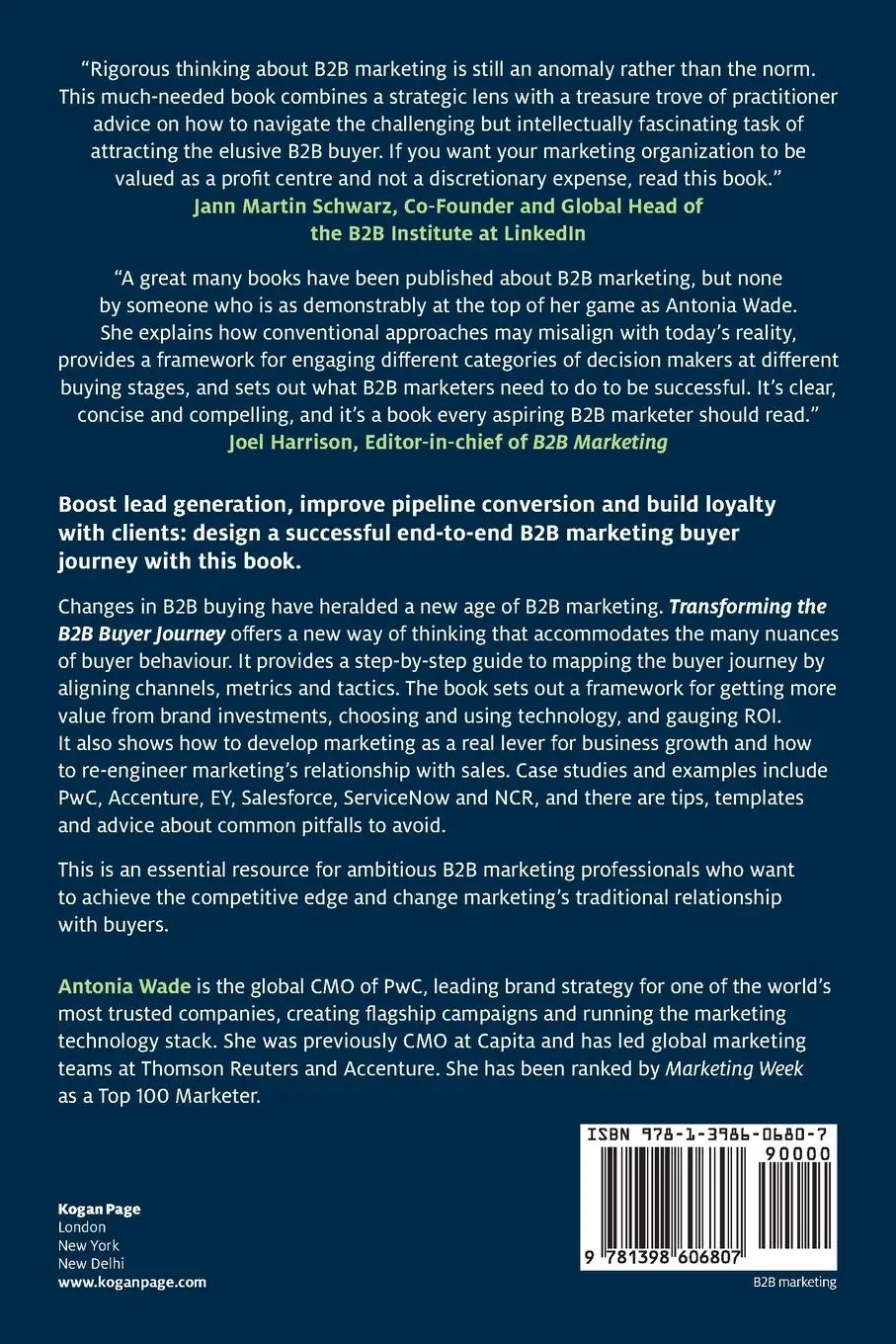 Rückseite: 9781398606807 | Transforming the B2B Buyer Journey | Antonia Wade | Taschenbuch | 2023