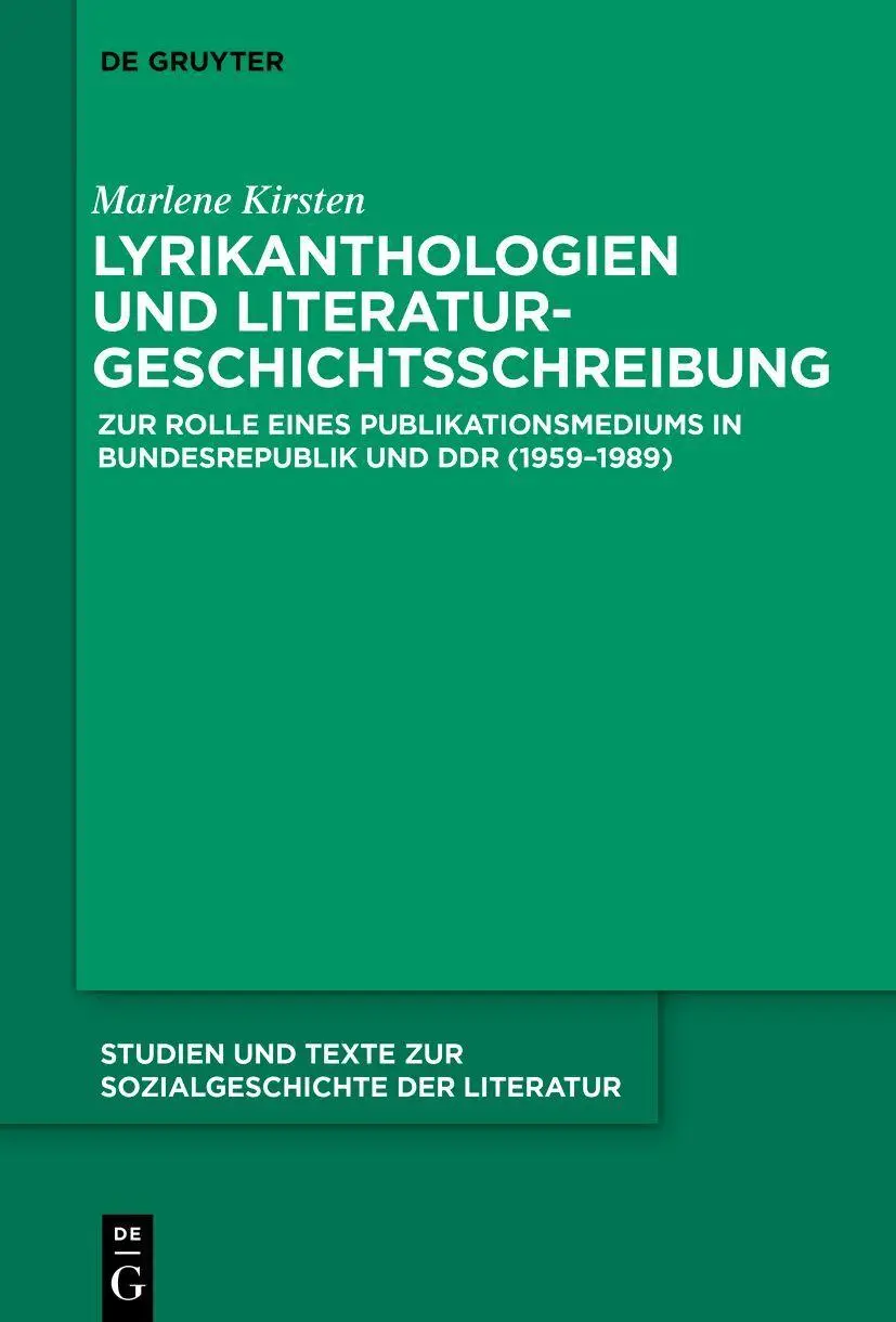 Cover: 9783119146807 | Lyrikanthologien und Literaturgeschichtsschreibung | Marlene Kirsten