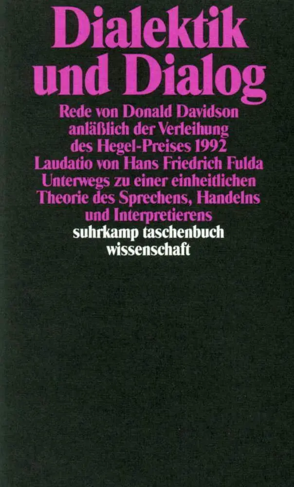 Cover: 9783518286807 | Dialektik und Dialog | Donald Davidson (u. a.) | Taschenbuch | 101 S.