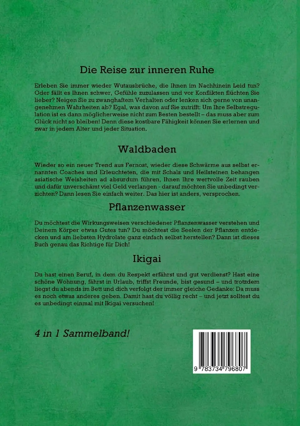 Rückseite: 9783734796807 | Innere Ruhe, Entspannung &amp; Gelassenheit lernen - 4 in 1 Sammelband