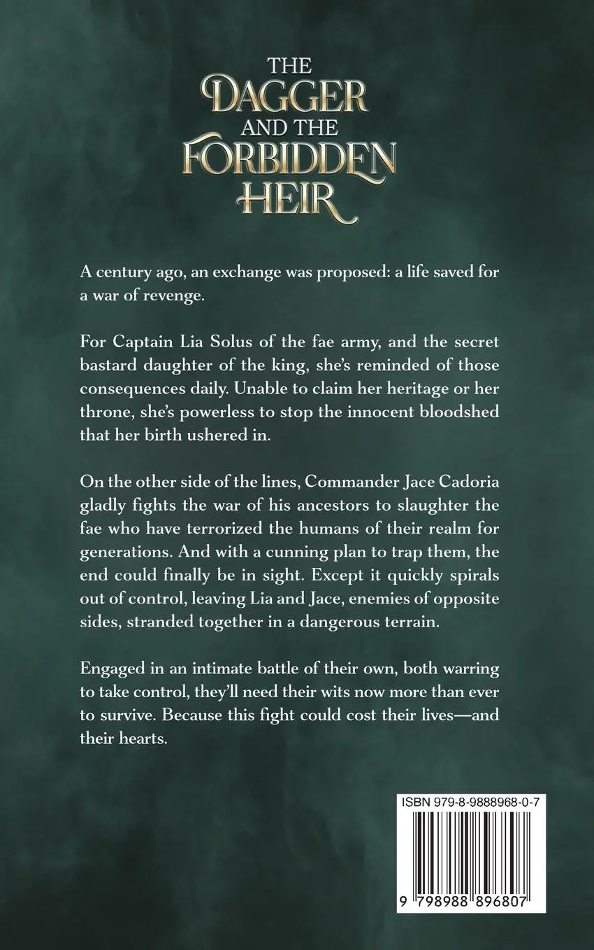 Rückseite: 9798988896807 | The Dagger And The Forbidden Heir | Emilia Jae | Taschenbuch | 2023