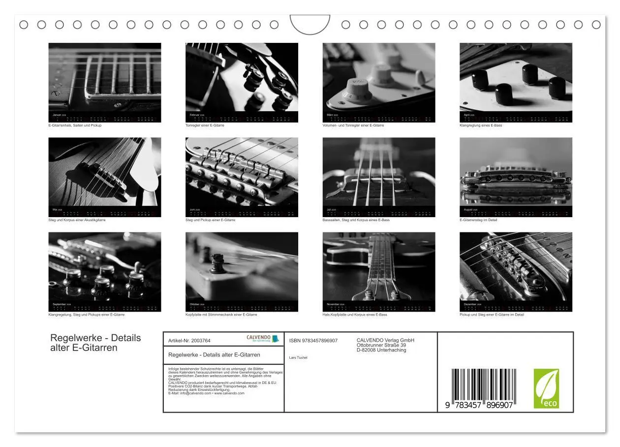 Bild: 9783457896907 | Regelwerke - Details alter E-Gitarren (Wandkalender 2026 DIN A4...