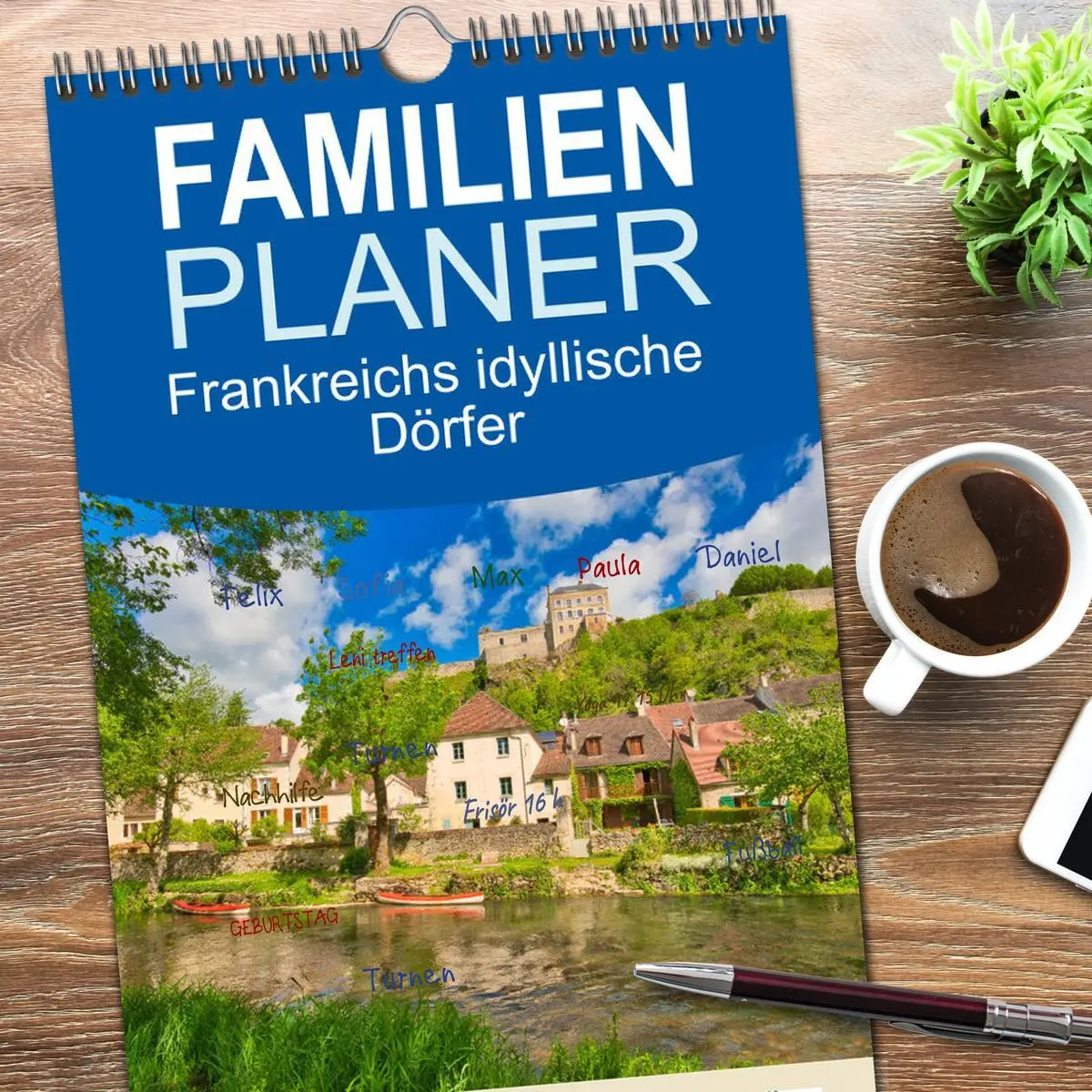 Bild: 9783516506907 | Familienplaner 2026 - Frankreichs idyllische Dörfer mit 5 Spalten...