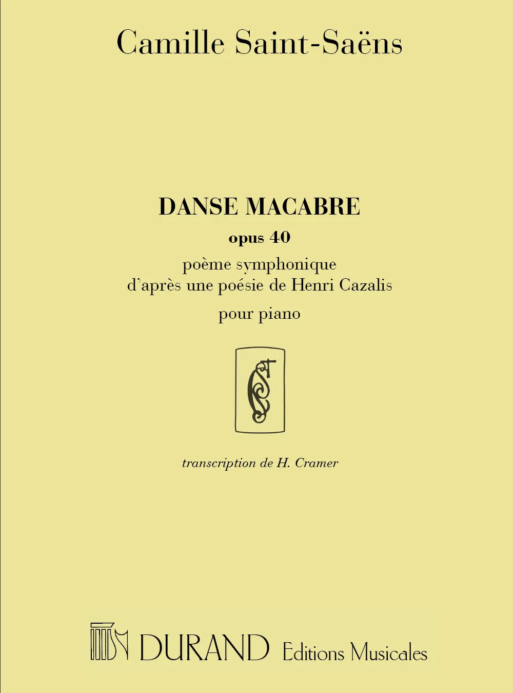 Cover: 9790044016907 | Danse Macabre opus 40 poeme symphonique | Camille Saint-Saens | Buch