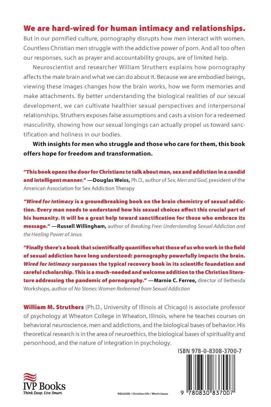 Rückseite: 9780830837007 | Wired for Intimacy | How Pornography Hijacks the Male Brain | Buch