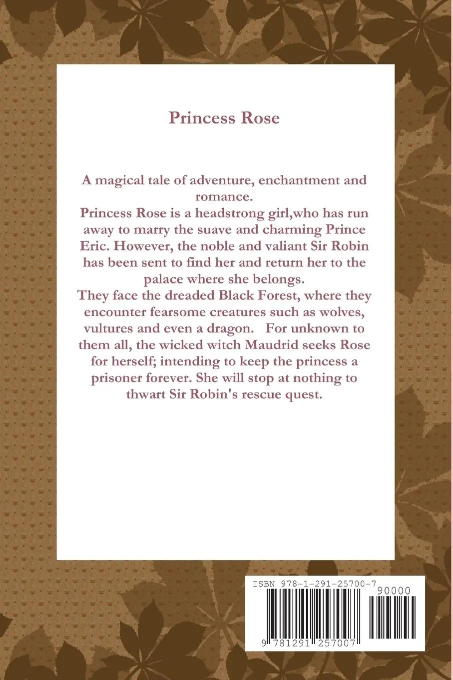 Rückseite: 9781291257007 | Princess Rose | Holly Jackson | Taschenbuch | Kartoniert / Broschiert