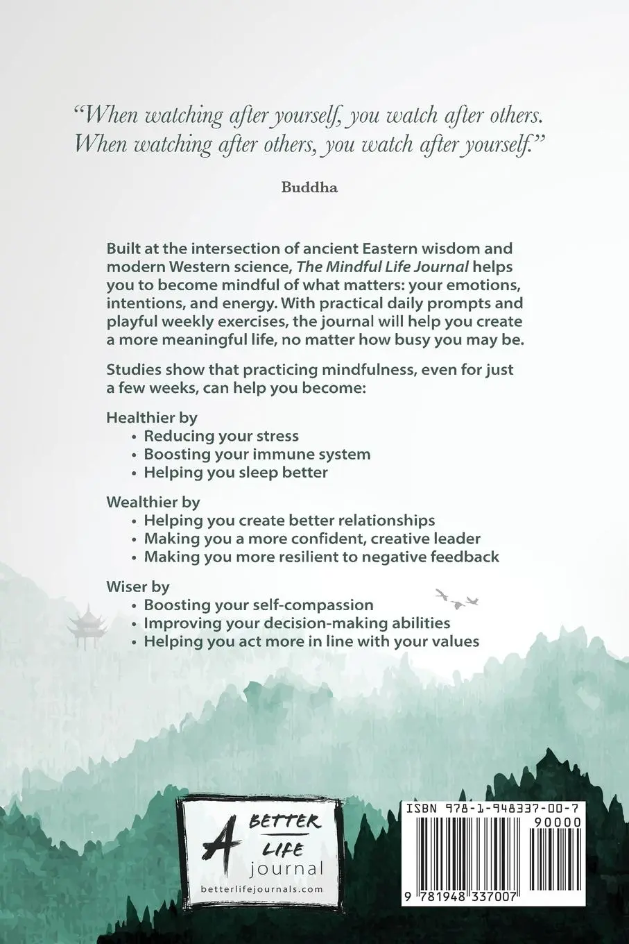 Rückseite: 9781948337007 | The Mindful Life Journal | Better Life Journals | Taschenbuch | 2017