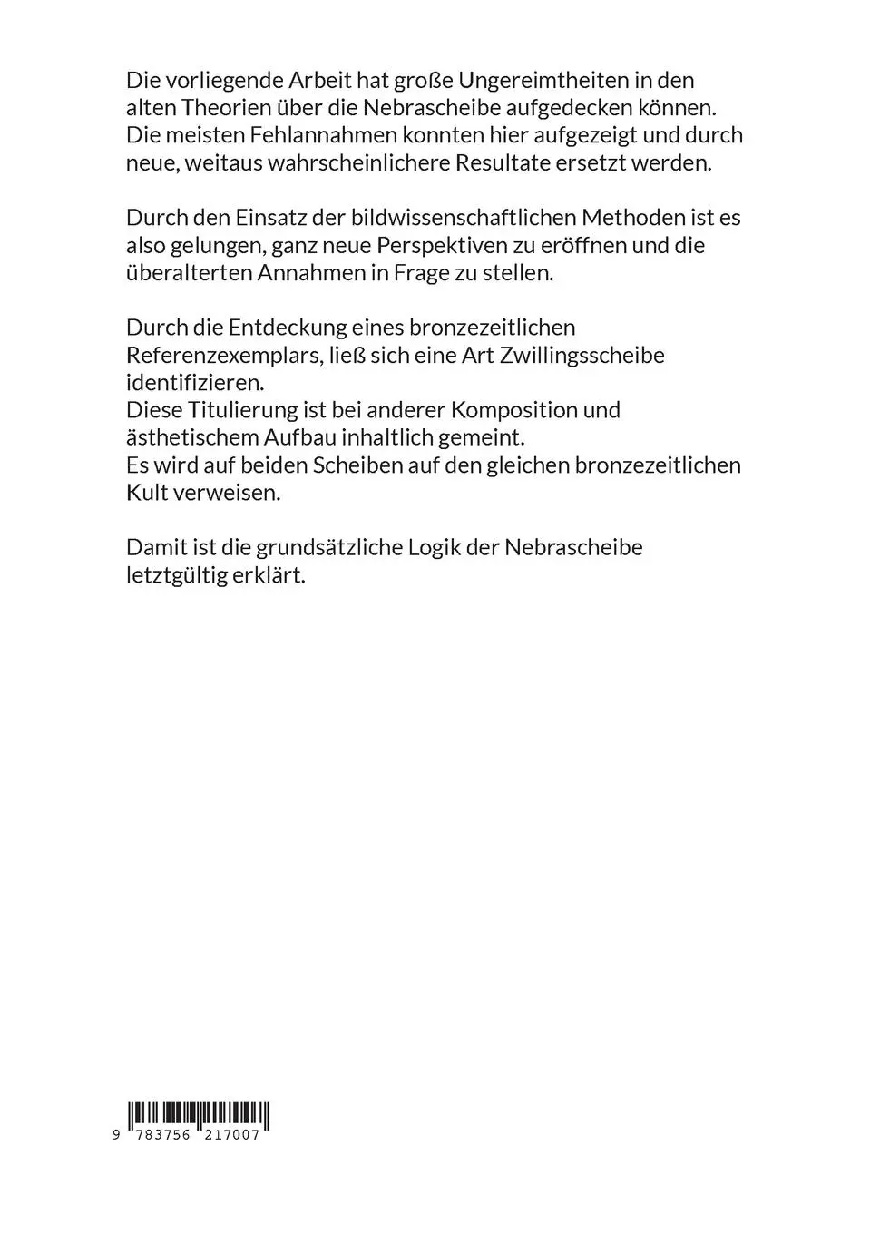 Rückseite: 9783756217007 | Die Himmelsscheibe von Nebra und ihre Schwester | Kai Helge Wirth