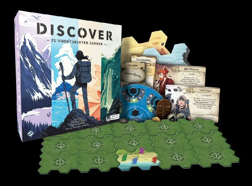 Cover: 4015566027107 | Discover: Zu unentdeckten Landen (Spiel) | Spiel | In Spielebox | 2018