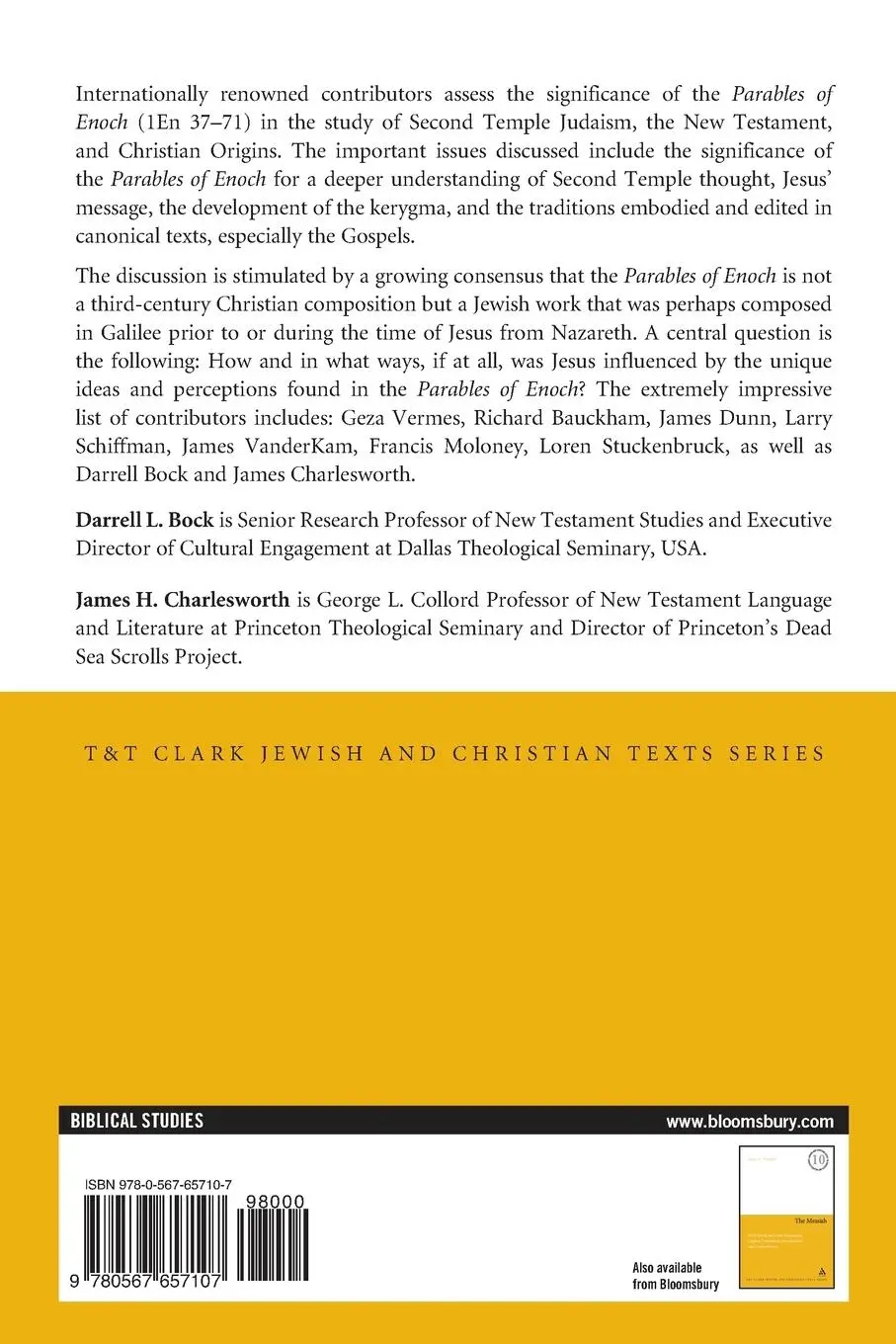 Rückseite: 9780567657107 | Parables of Enoch | A Paradigm Shift | Darrell Bock (u. a.) | Buch