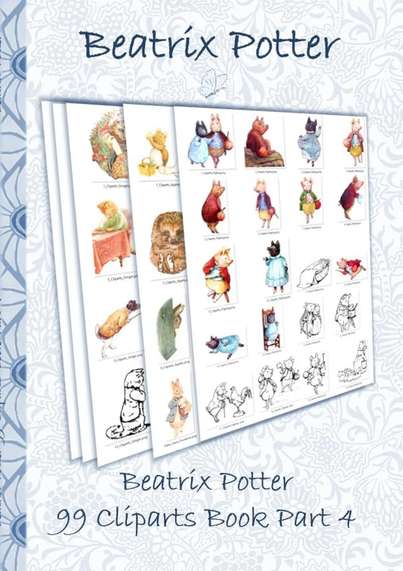 Cover: 9783752867107 | Beatrix Potter 99 Cliparts Book Part 4 ( Peter Rabbit ) | Taschenbuch