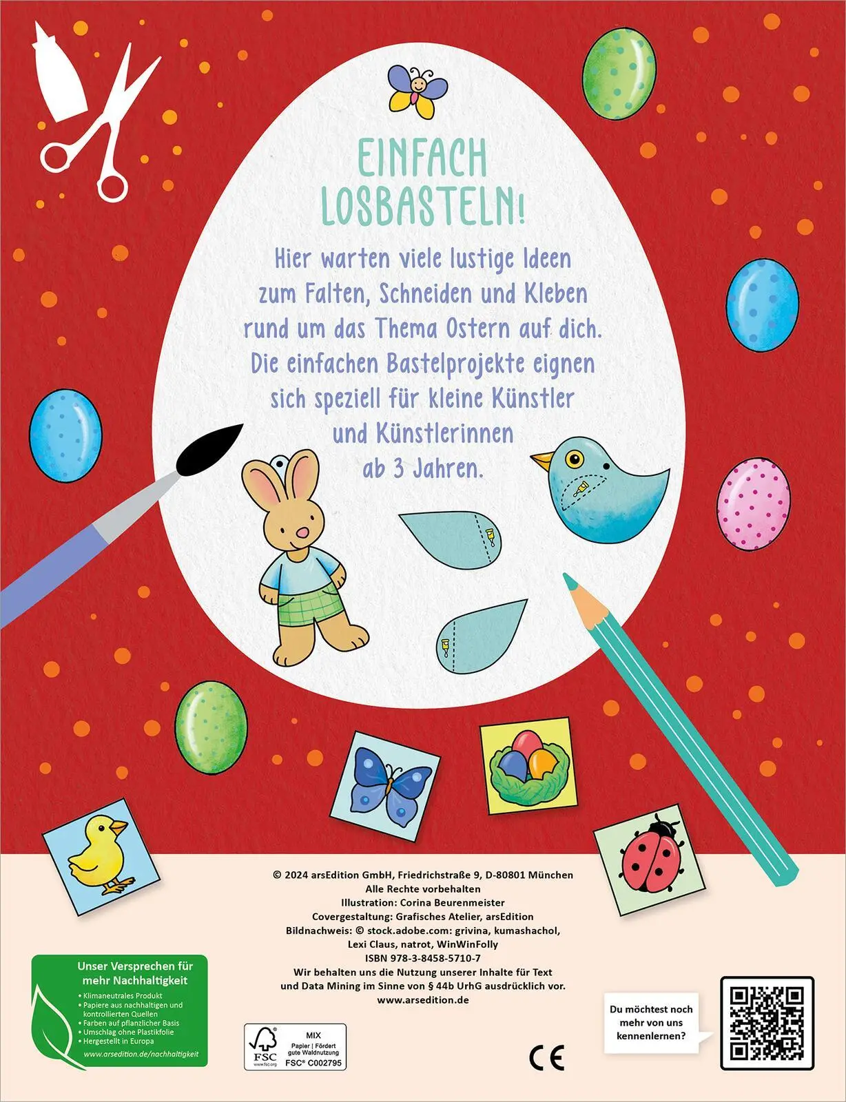 Rückseite: 9783845857107 | Mein erstes großes Oster-Bastelheft | Schneiden &amp; Kleben | Taschenbuch