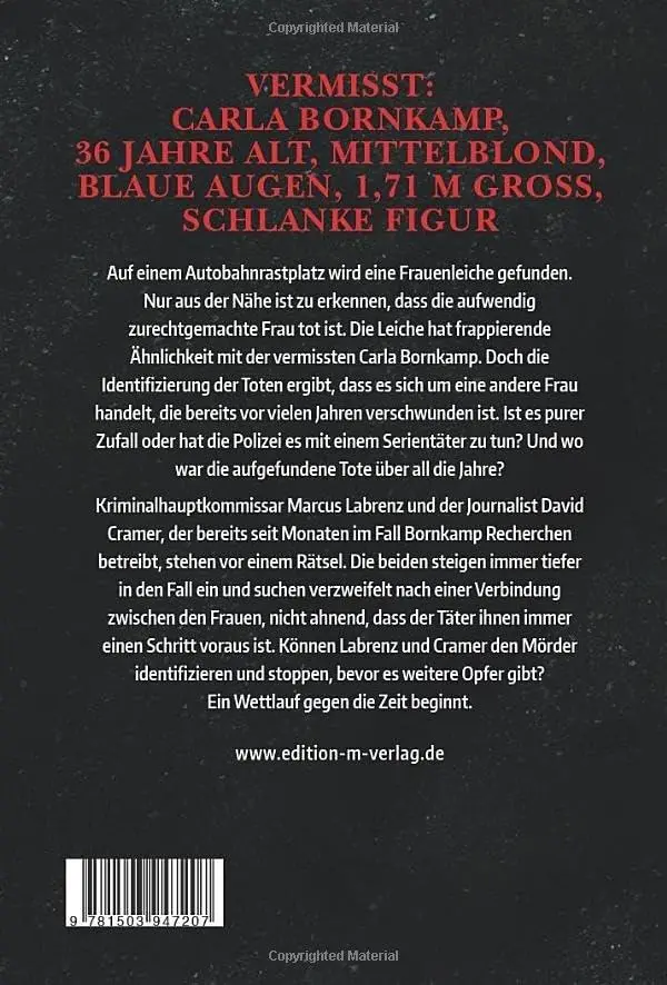 Rückseite: 9781503947207 | Die letzte Fahrt | Thriller | Petra Mattfeldt | Taschenbuch | 284 S.