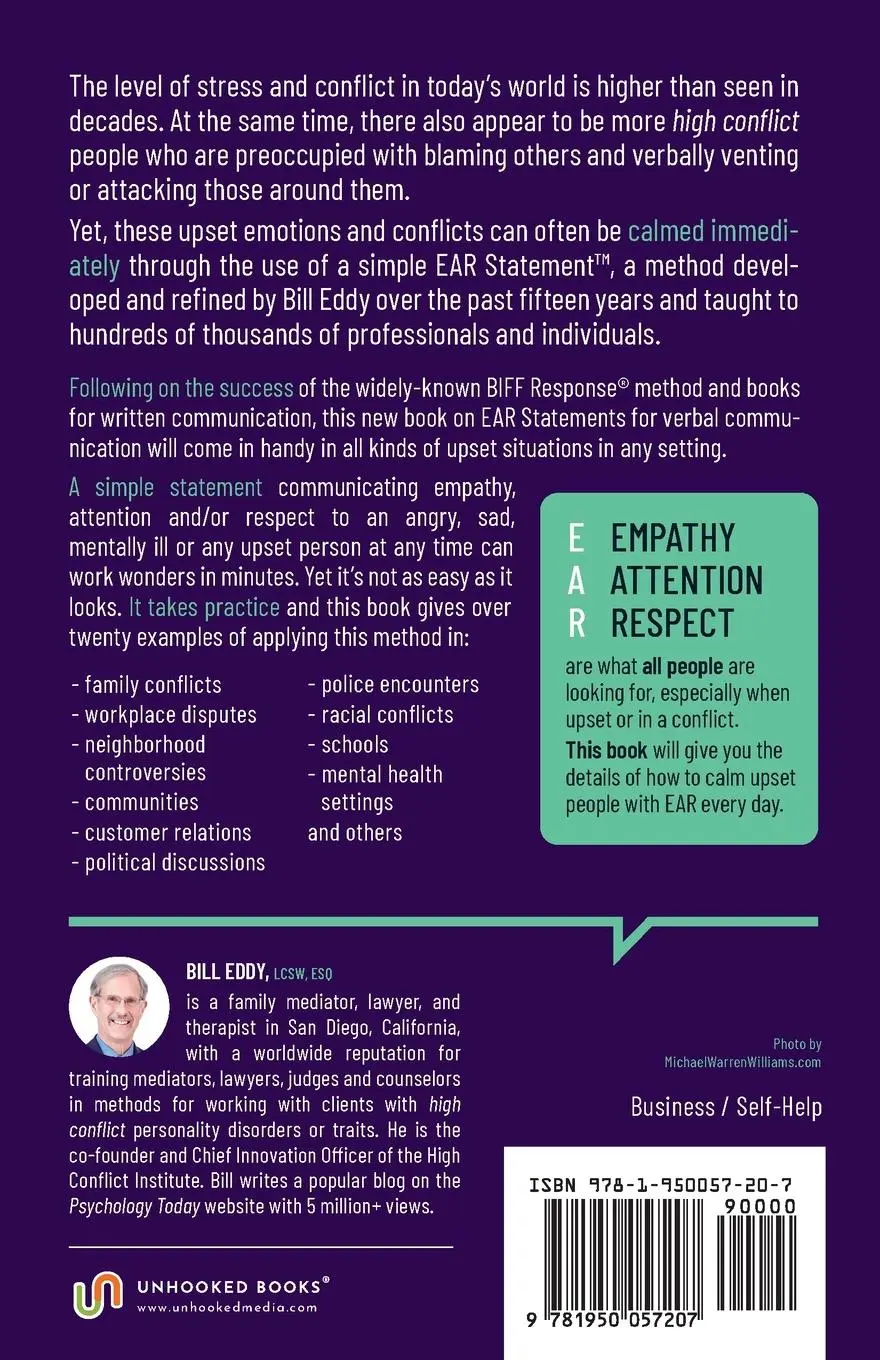 Rückseite: 9781950057207 | Calming Upset People with Ear | Bill Eddy | Taschenbuch | Englisch