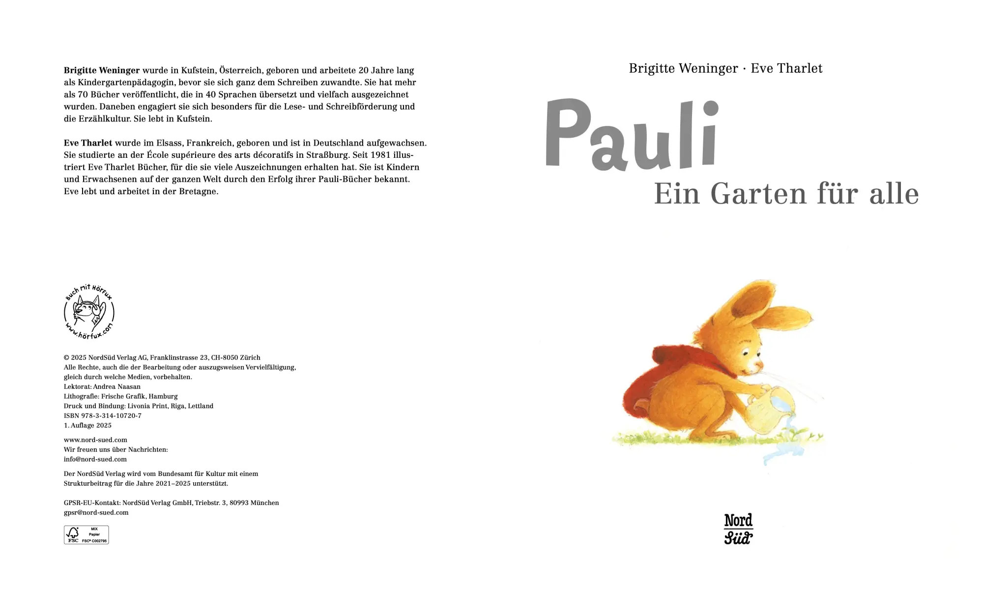 Bild: 9783314107207 | Pauli - Ein Garten für alle | Brigitte Weninger | Buch | 32 S. | 2025