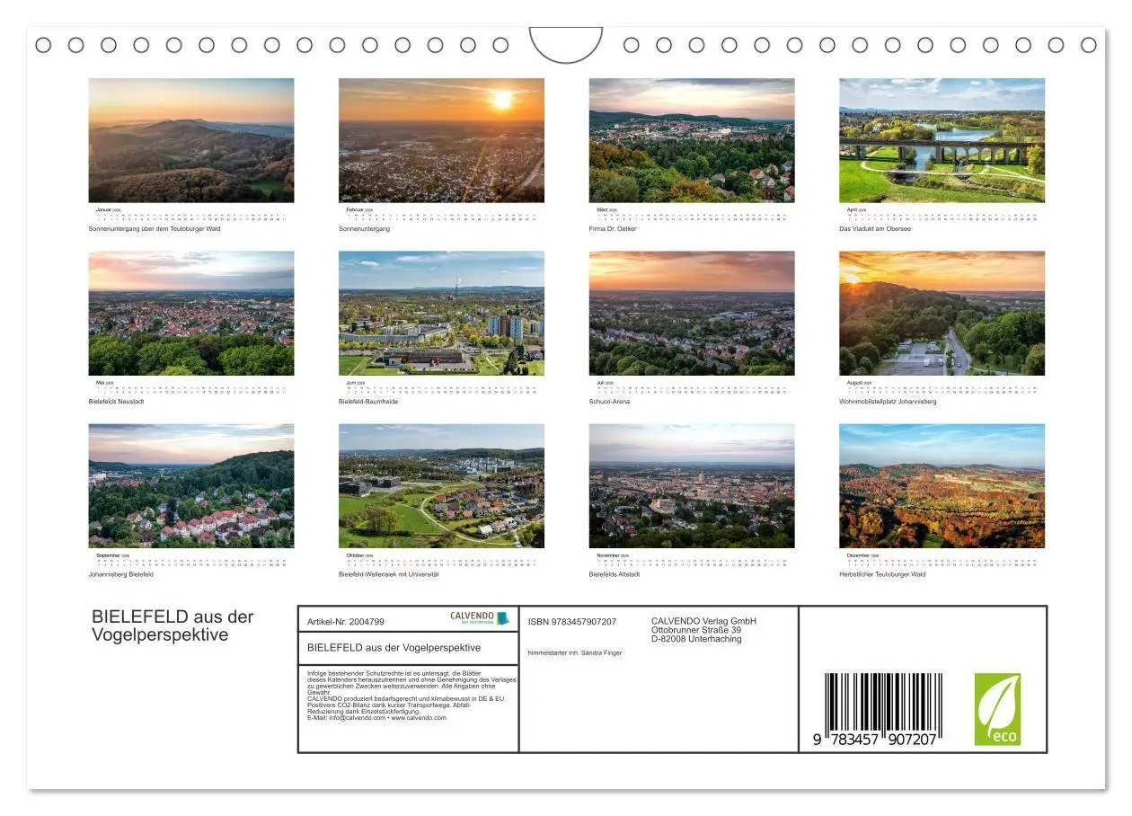 Bild: 9783457907207 | BIELEFELD aus der Vogelperspektive (Wandkalender 2026 DIN A4 quer),...