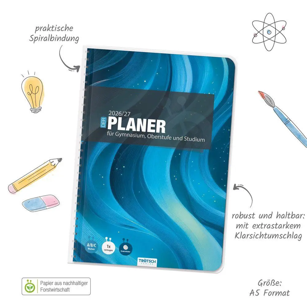 Bild: 9783988027207 | TRÖTSCH - Gymnasialplaner Blue 26/27 | Trötsch Verlag GmbH &amp; Co. KG