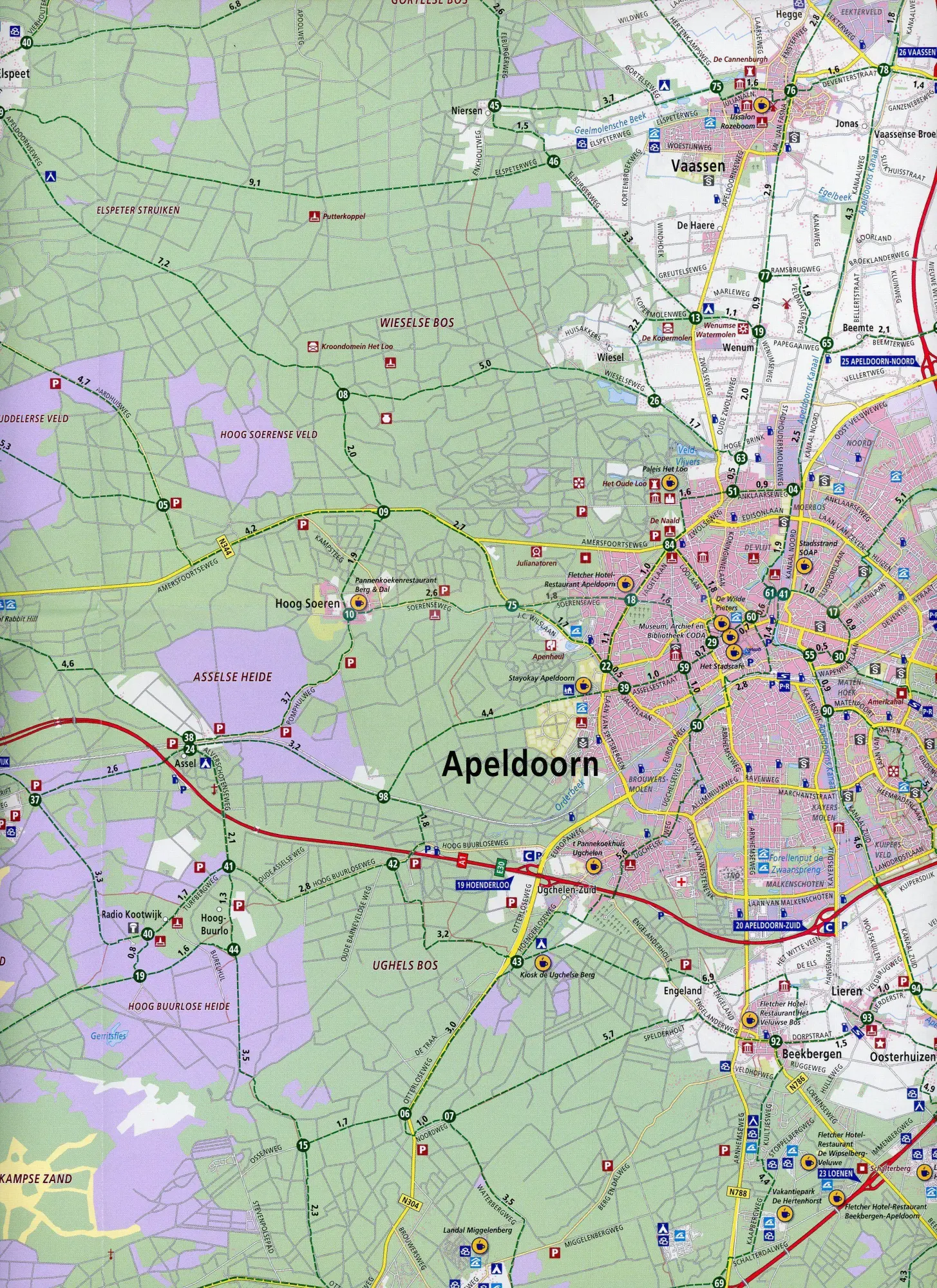 Bild: 9789018047207 | Veluwe noord (Apeldoorn / Nunspeet) 1 : 66 000 | (Land-)Karte | 2020