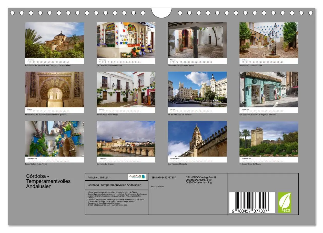 Bild: 9783457377307 | Córdoba -Temperamentvolles Andalusien (Wandkalender 2026 DIN A4...