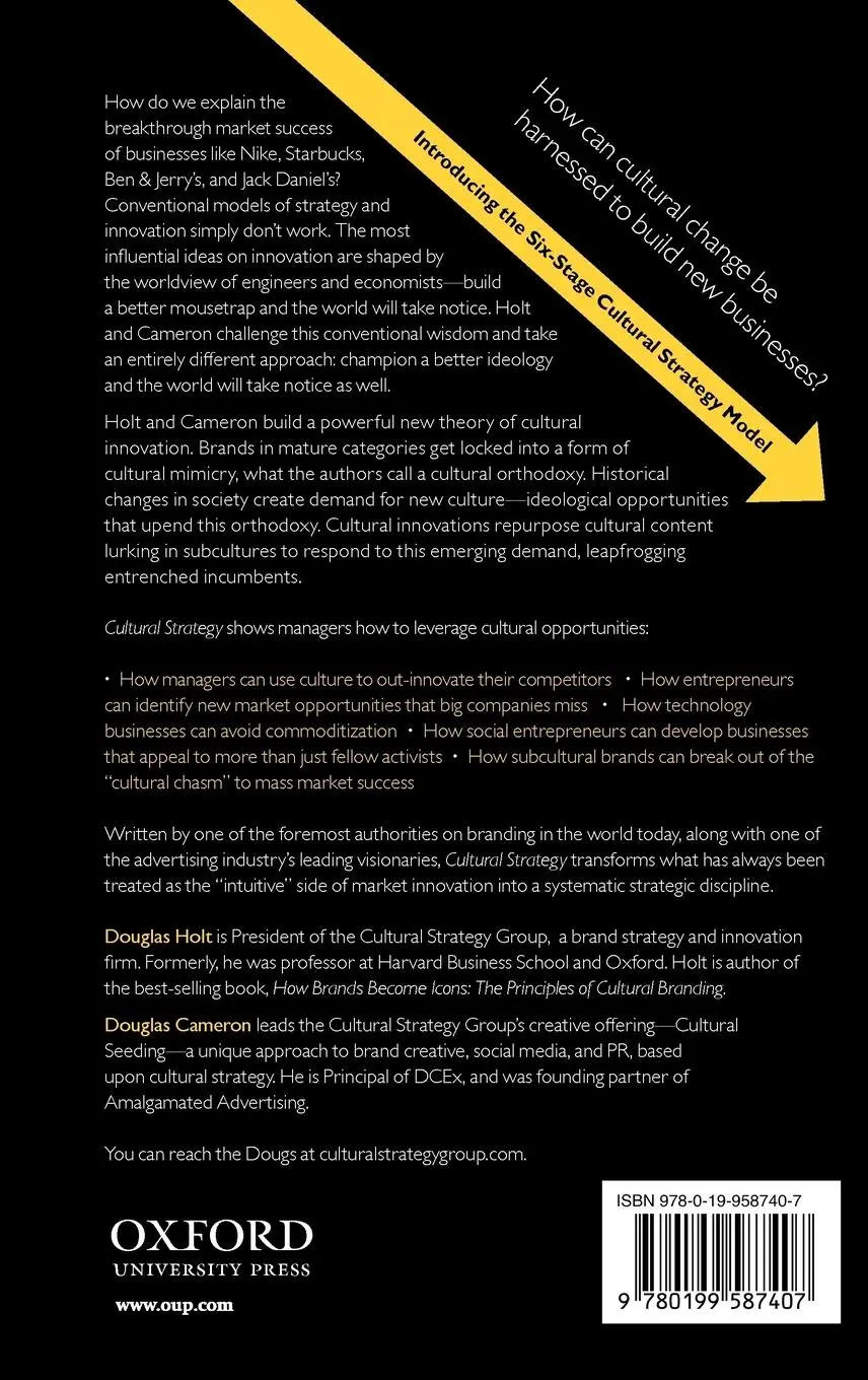 Rückseite: 9780199587407 | Cultural Strategy | Douglas Holt (u. a.) | Buch | Gebunden | Englisch
