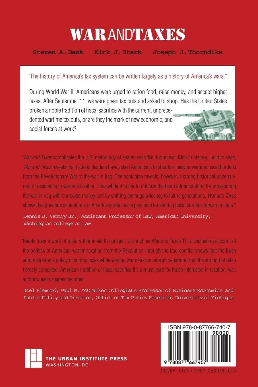 Rückseite: 9780877667407 | War and Taxes | Kirk J. Stark (u. a.) | Taschenbuch | Englisch | 2008