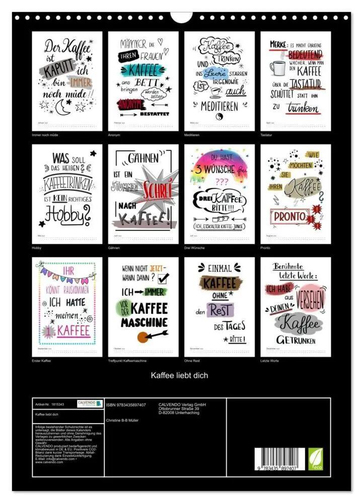 Bild: 9783435897407 | Kaffee liebt dich (Wandkalender 2025 DIN A3 hoch), CALVENDO...