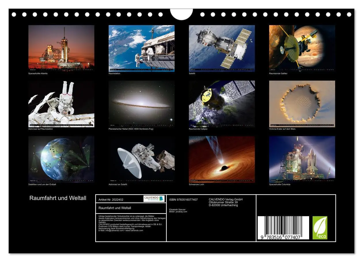 Bild: 9783516077407 | Raumfahrt und Weltall (Wandkalender 2026 DIN A4 quer), CALVENDO...